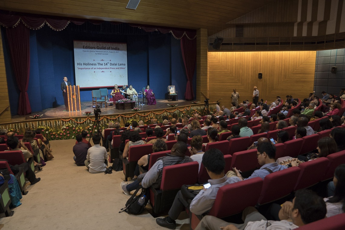 Una vista de la sala de Teen Murti Bhavan al final de la Conferencia del Memorial Rajendra Mathur del Gremio de Editores en Nueva Delhi, India, el 9 de agosto de 2017. Foto de Tenzin Choejor/OHHDL 