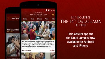 Anuncio del lanzamiento de la aplicación Dalái Lama para Android