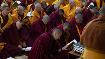 Día final de la transmisión de la «Esencia del camino medio» de Bhavaviveka.