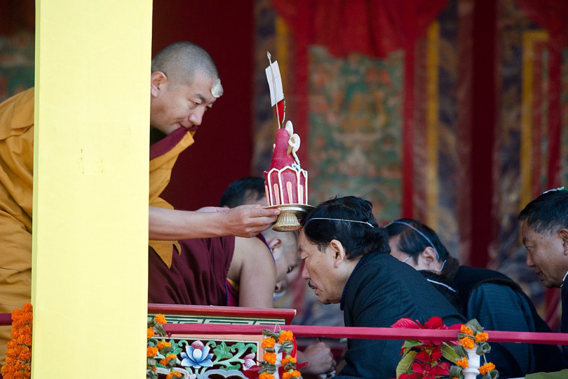 Gantok Day3 01 Chief Minister Receiving Blessing Longlife Ceremony